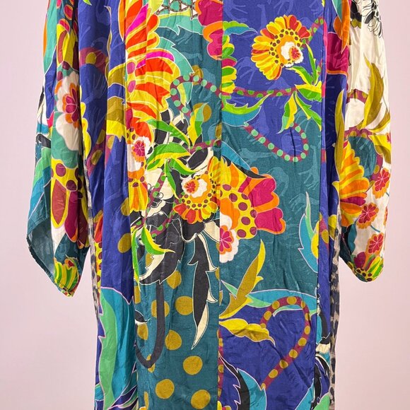 NWOT Johnny Was Kimbra Kimono Floral Button Cardigan Midi Dress Sz S Oversized - Picture 10 of 16
